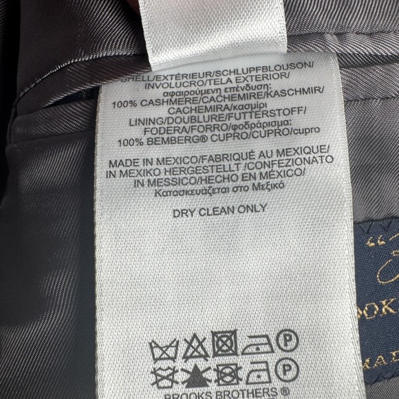 Brooks Brothers 346 Jacket Mens 42R Gray Cashmere Madison Blazer Tollegno 1900 - Picture 9 of 15